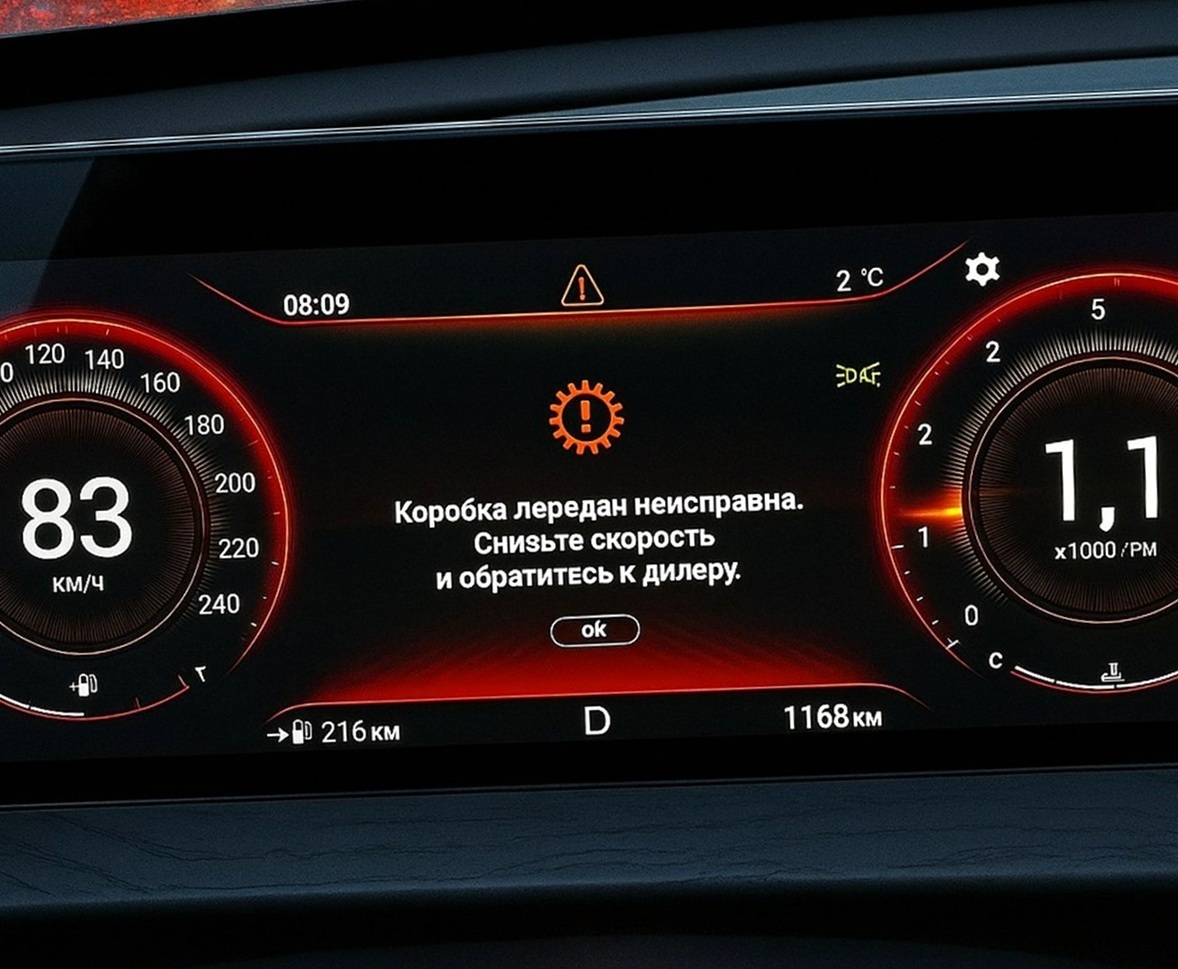 Здесь требуется проверка коробки передач