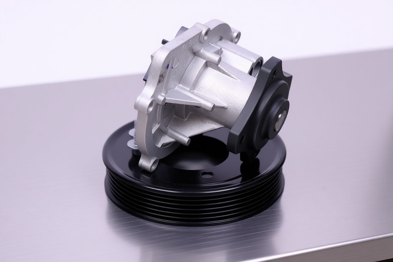 Новый водяной насос и шкив готовы к установке